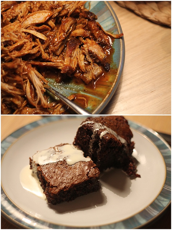 Pulled Pork and Chocolate Brownies