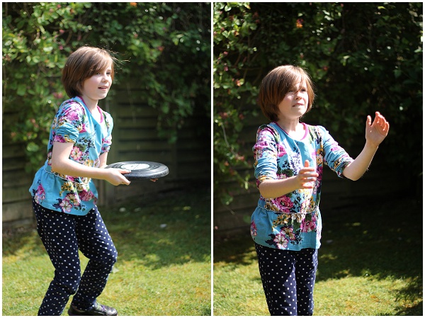 Frisbee in the garden