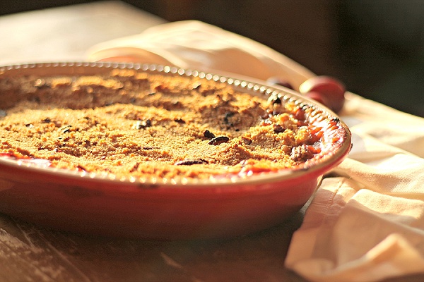 Plum and Pecan Crumble