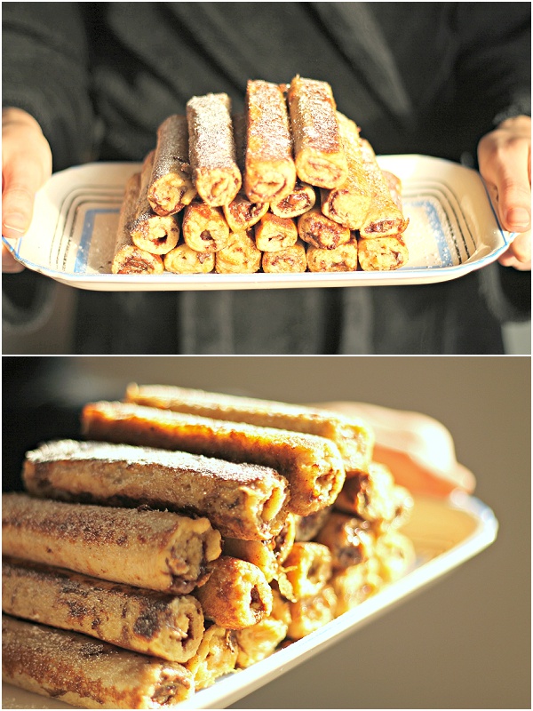 Nutella French Toast Roll Ups